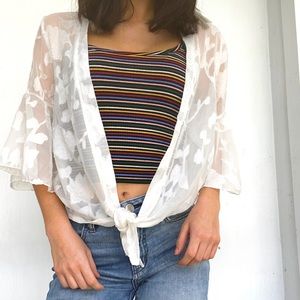 Cute and simple striped crop top